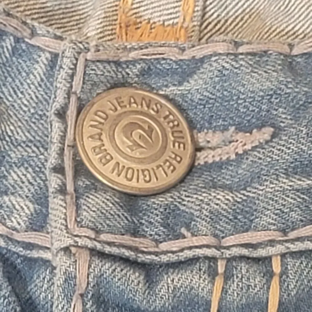 True Religion Geno Super T Mens Straight Jeans Blue 100% Cotton USA Made Size 36
